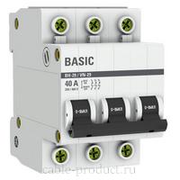 Выключатель нагрузки 3п 40А ВН-29 Basic EKF 