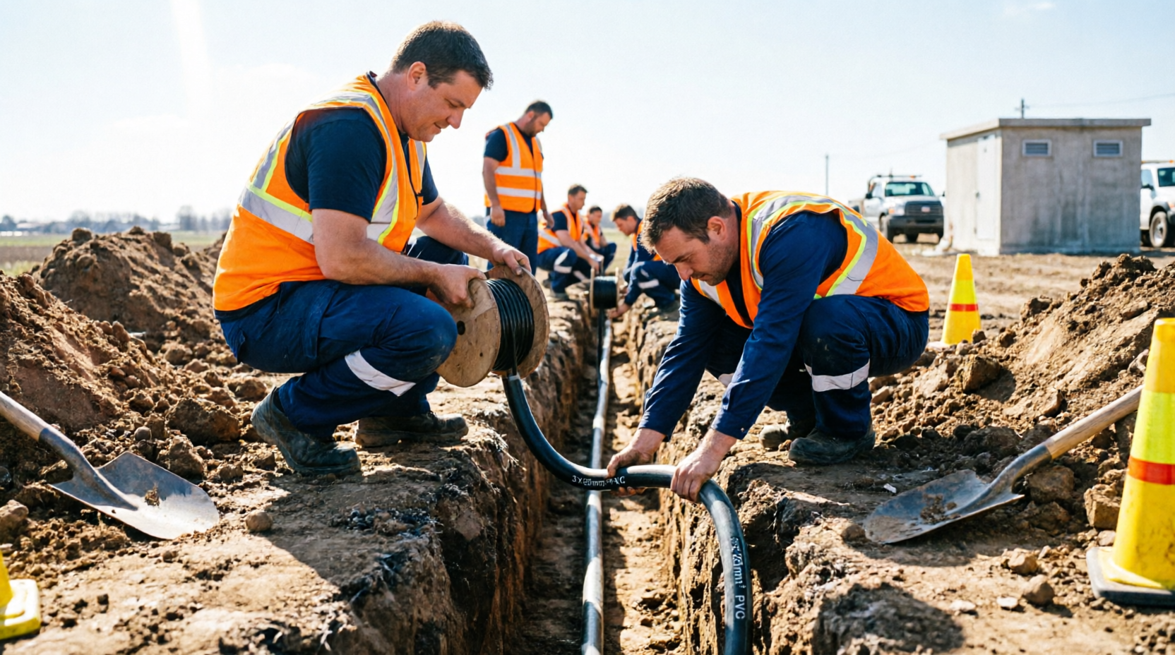 Подземная прокладка кабеля